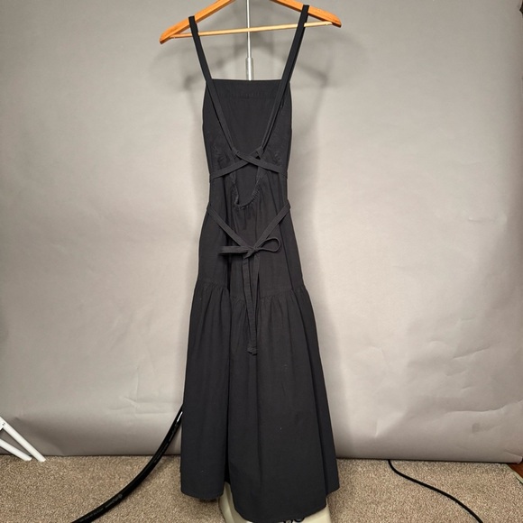 EVERLANE • Pinafore Dress - Cotton Stretch Tiered Spaghetti Strap w/ Pockets 00 - Picture 6 of 16